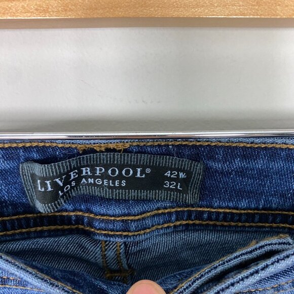 Liverpool Regent Relaxed Straight Jeans Mens 42x32 Pembroke Medium Wash - Picture 7 of 10